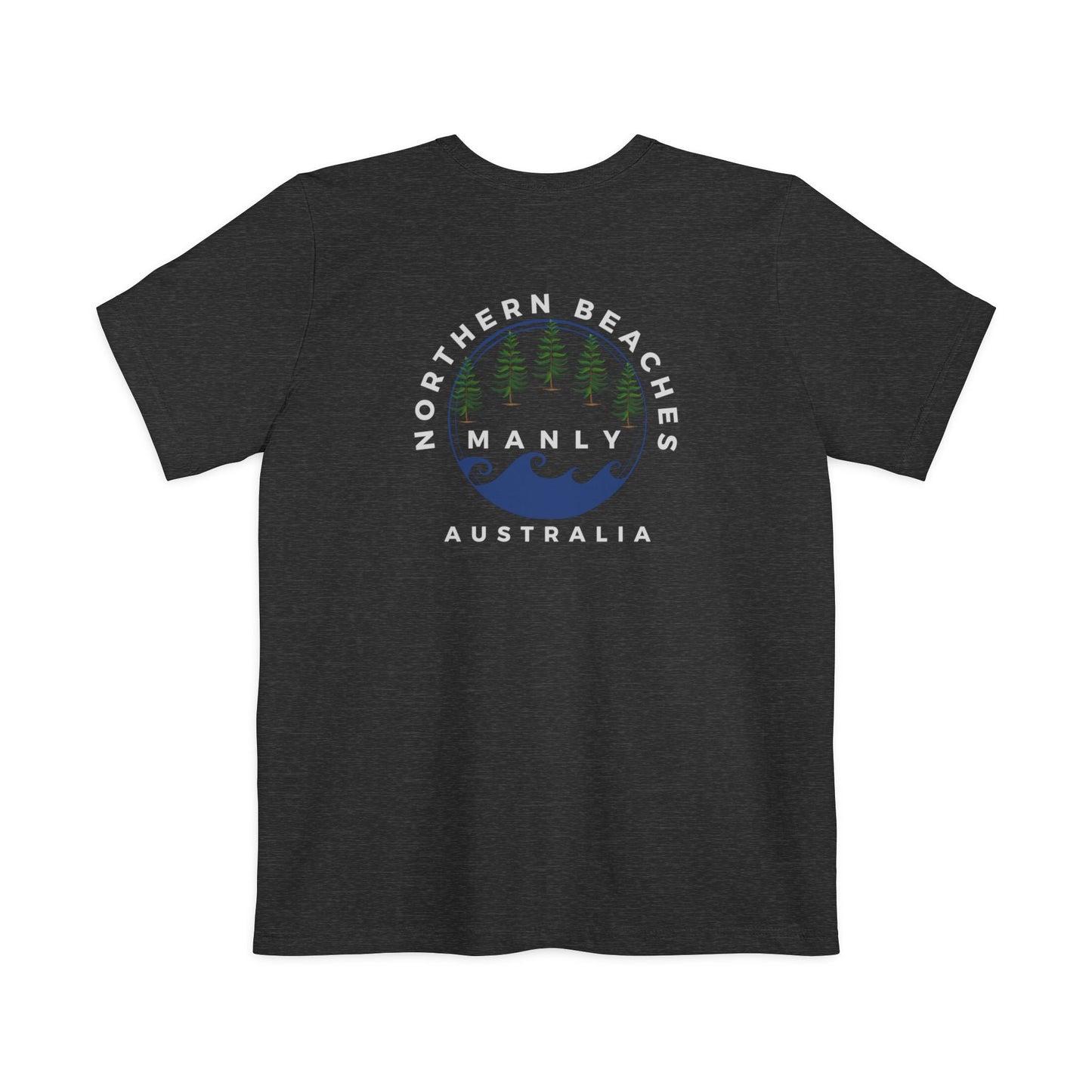 "The Westwood" Northern Beaches custom design different front and back logo, Pocket T-shirt - Casual, Nature-Inspired Wear