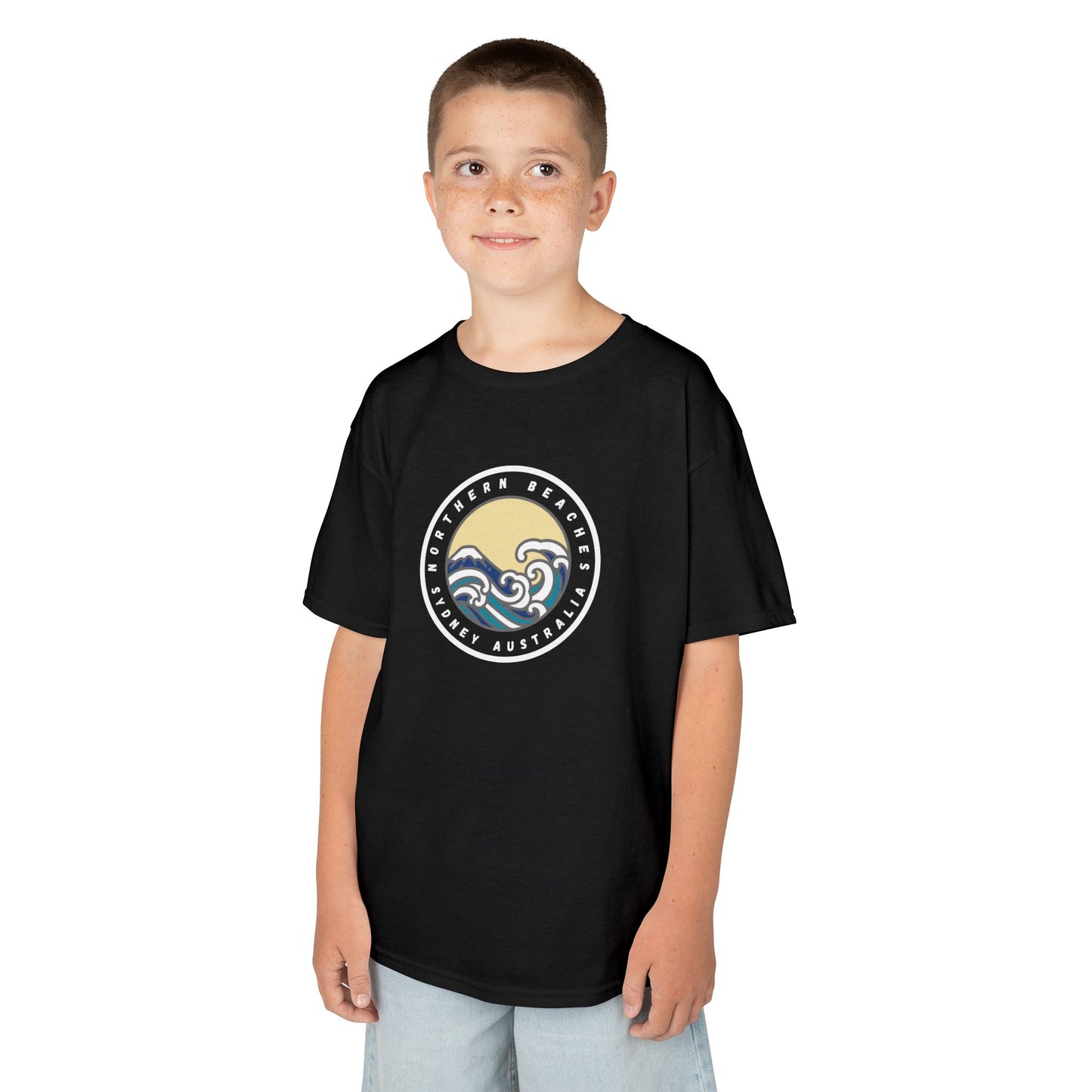Ocean Wave Kids Cotton Tee – Northern Beaches logo