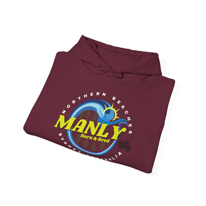Lost Manly custom logo Manly Beach Surf Hoodie – Sydney Australia Vintage Surf Crest Hoodie - Lost Manly Shop