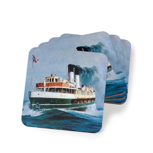 Cork Coasters - 'Dee Why' Manly Ferry Painting by Phil Belbin Artist Printify