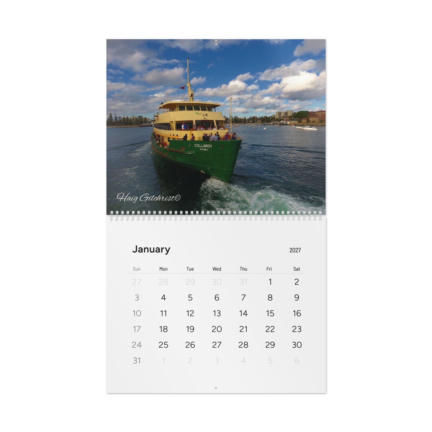 Riding the Manly Ferry 2027 Wall Calendar - Lost Manly Shop