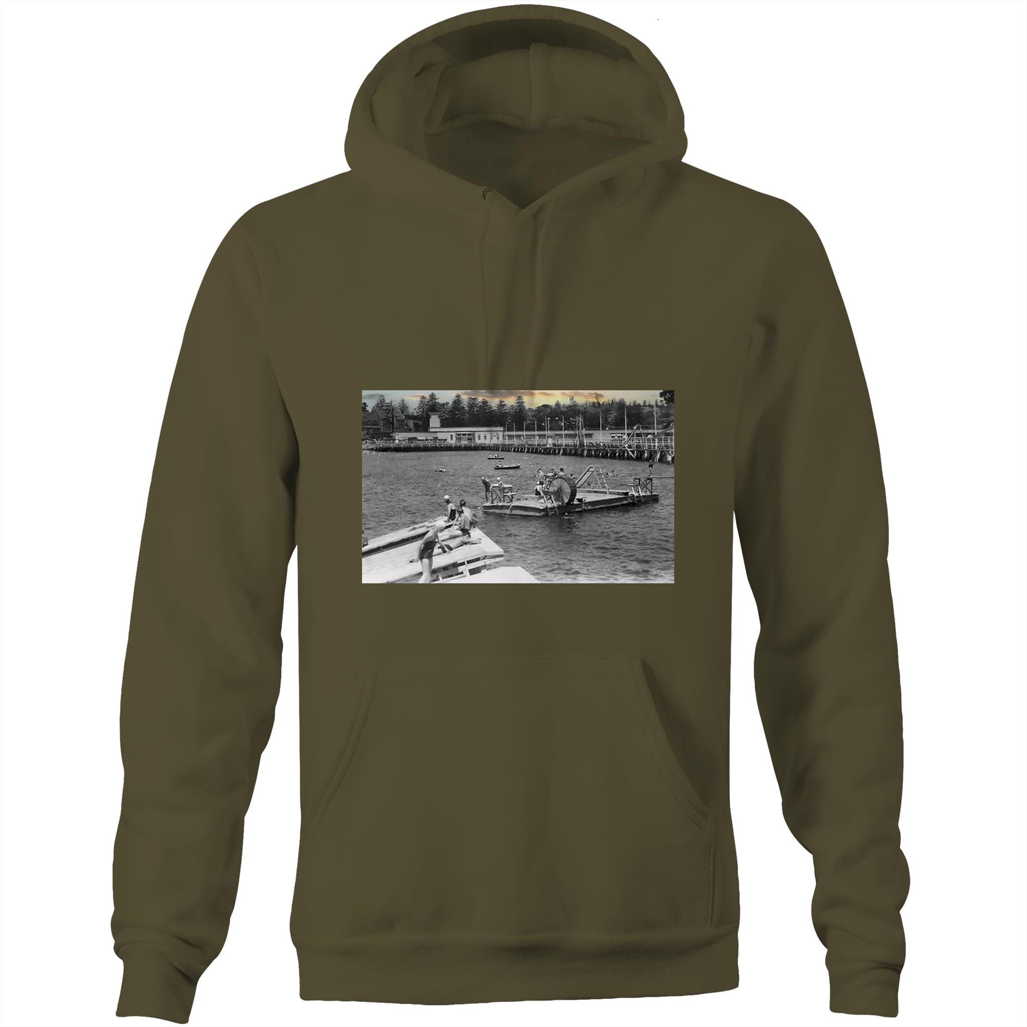 Northern Beaches Vintage Graphic Pocket Hoodie Sweatshirt 