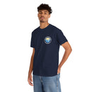 Heavy Cotton T-Shirt with free Canva custom designed logo front and back 