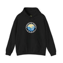 Hoodie with free Canva custom design logo front back Bondi bnb/Bilgola 