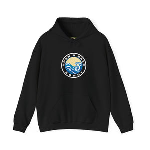 Hoodie with free Canva custom design logo front back Bondi bnb/Bilgola 