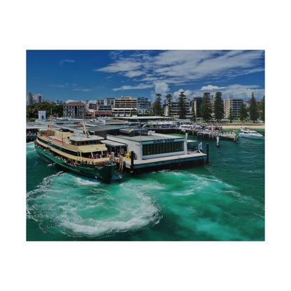 MV Collaroy at Manly Wharf Photography by Haig Gilchrist -  Ferry Harbour Poster — Coastal Travel Wall Art