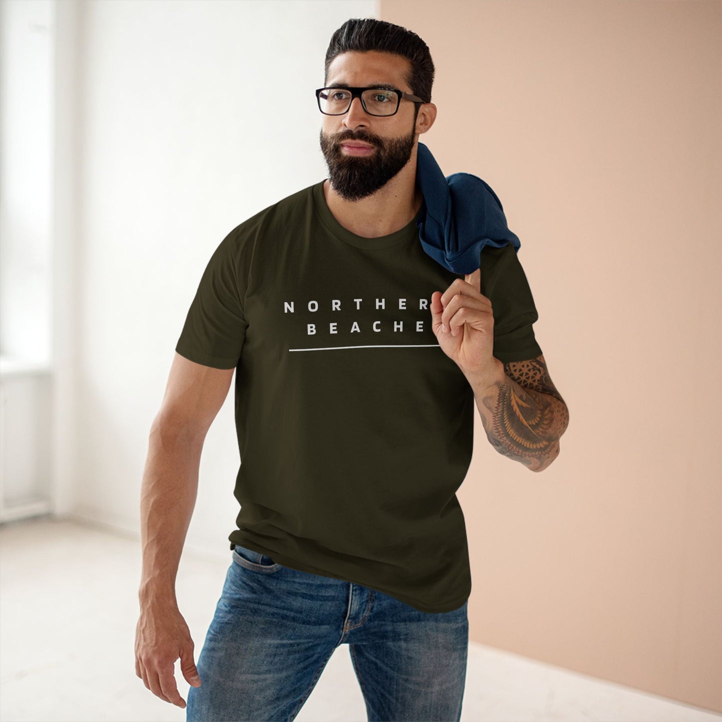 Northern Beaches custom Logo front/back Design Adult T-Shirt 