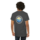 Heavy Cotton T-Shirt with free Canva custom designed logo front and back 