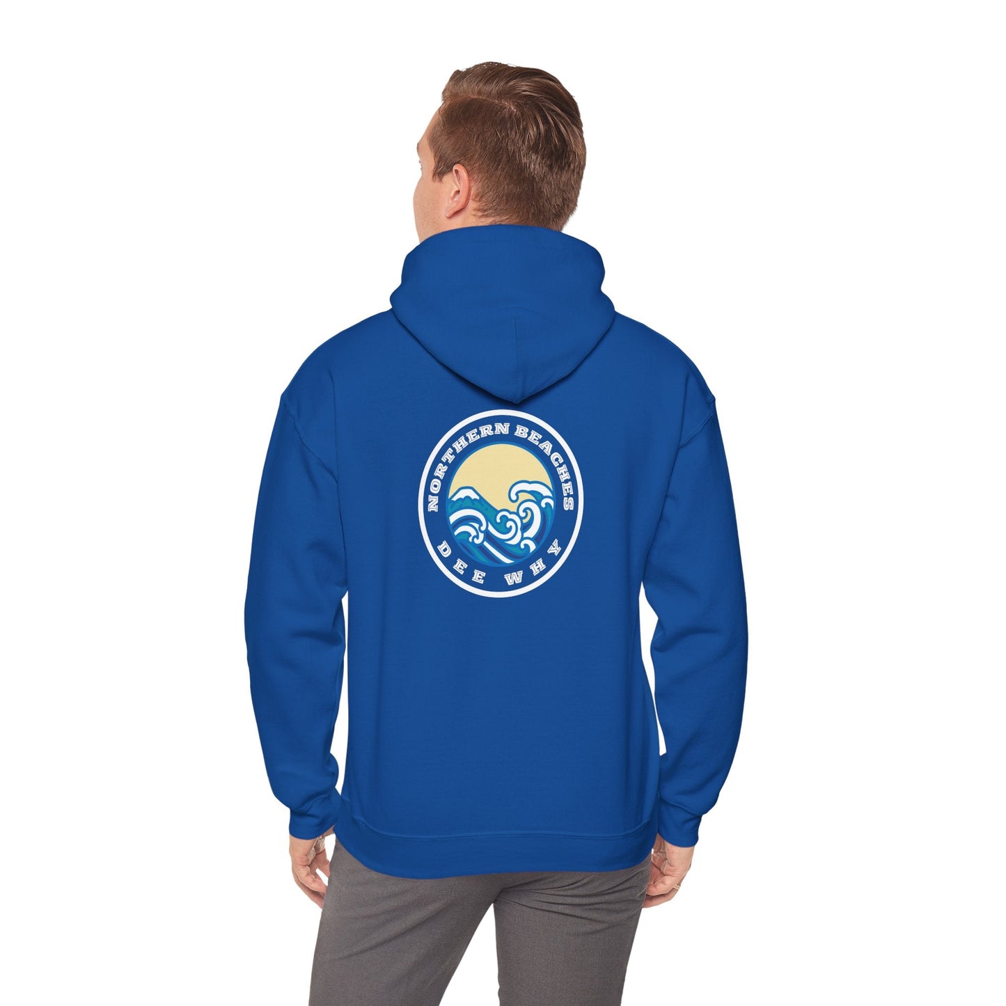 Hoodie custom logo front back Northern Beaches Dee Why 