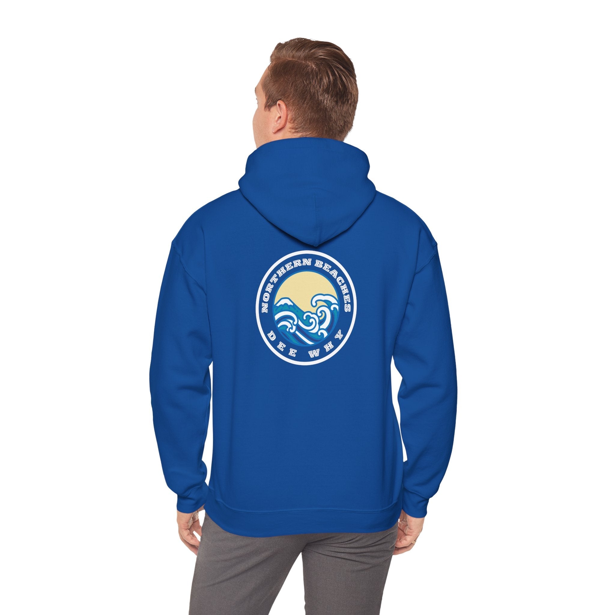 Hoodie custom logo front back Northern Beaches Dee Why 