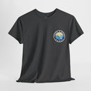 Heavy Cotton T-Shirt with free Canva custom designed logo front and back 