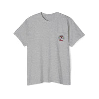"The Westwood" Northern Beaches custom design different logo front and back Heavy Cotton Pocket Tee Printify