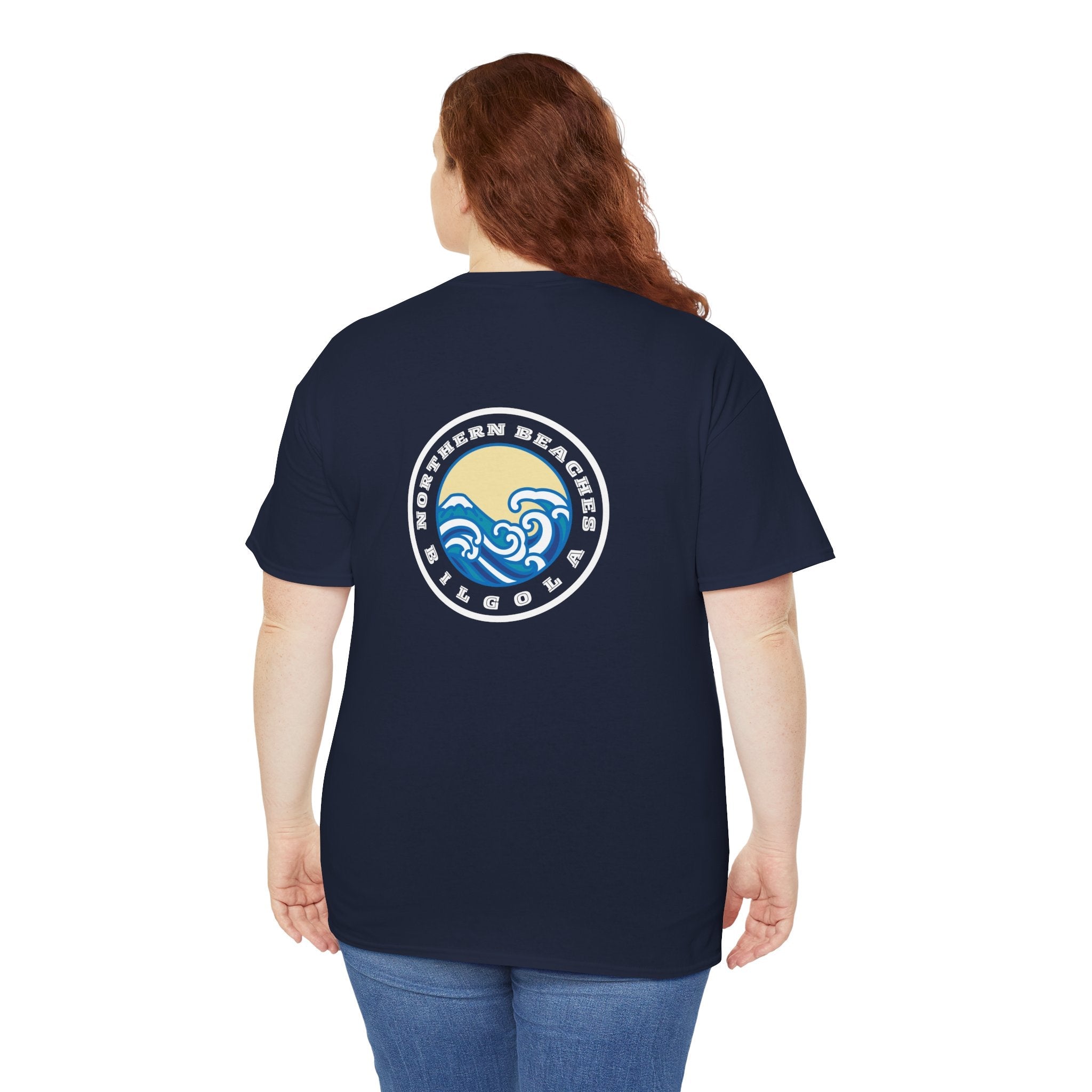 Heavy Cotton T-Shirt with free Canva custom designed logo front and back 