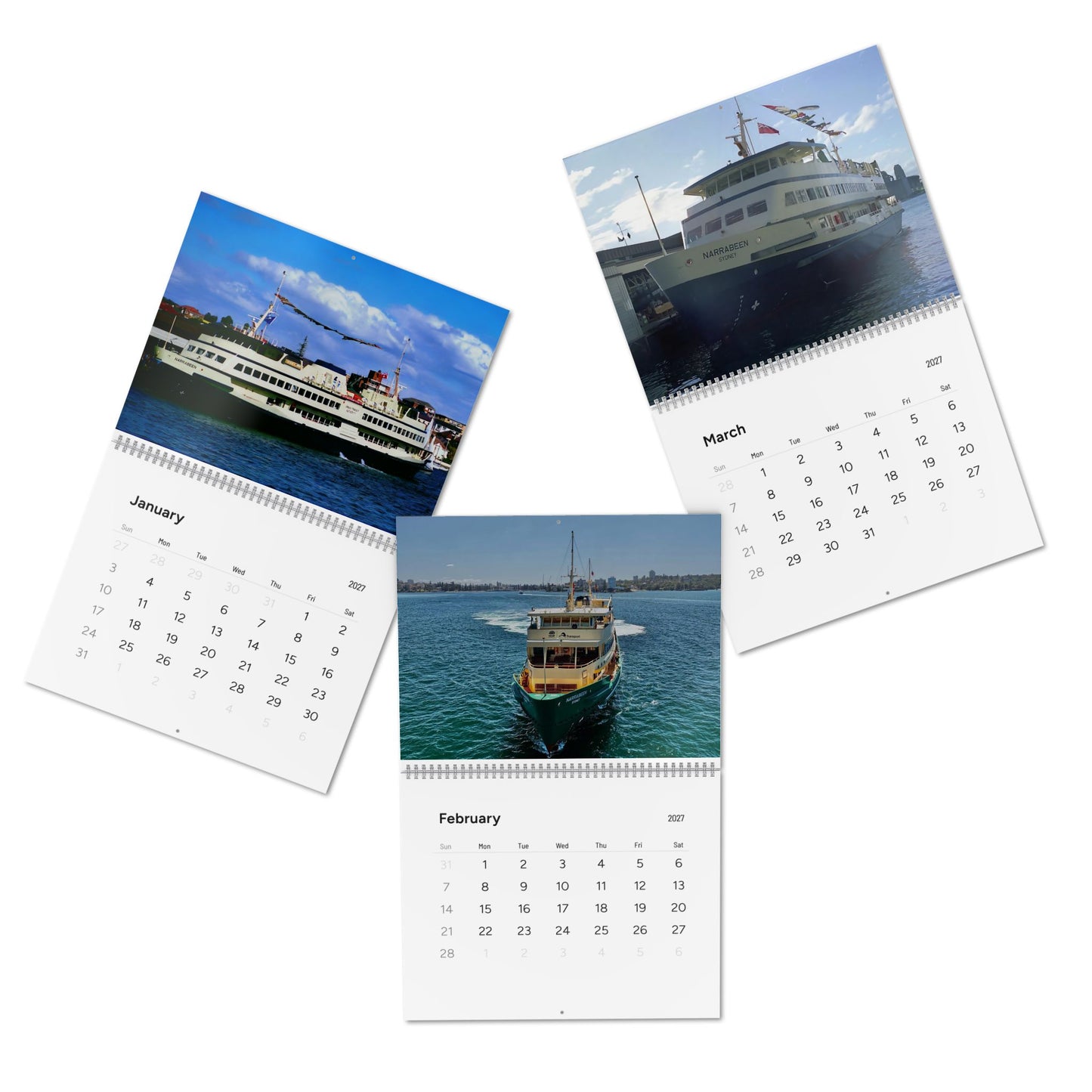 Seven Miles from Sydney – The Freshwater Ferries – MV Narrabeen 2027 Wall Calendar