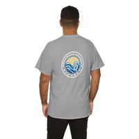 Heavy Cotton T-Shirt with free Canva custom designed logo front and back 