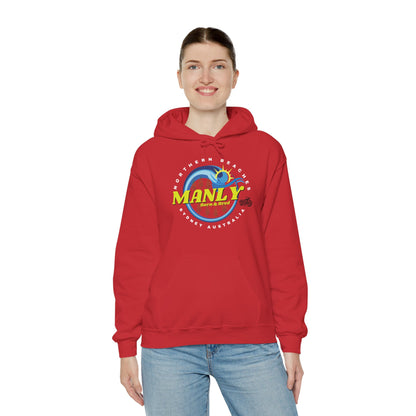 Lost Manly custom logo Manly Beach Surf Hoodie – Sydney Australia Vintage Surf Crest Hoodie - Lost Manly Shop
