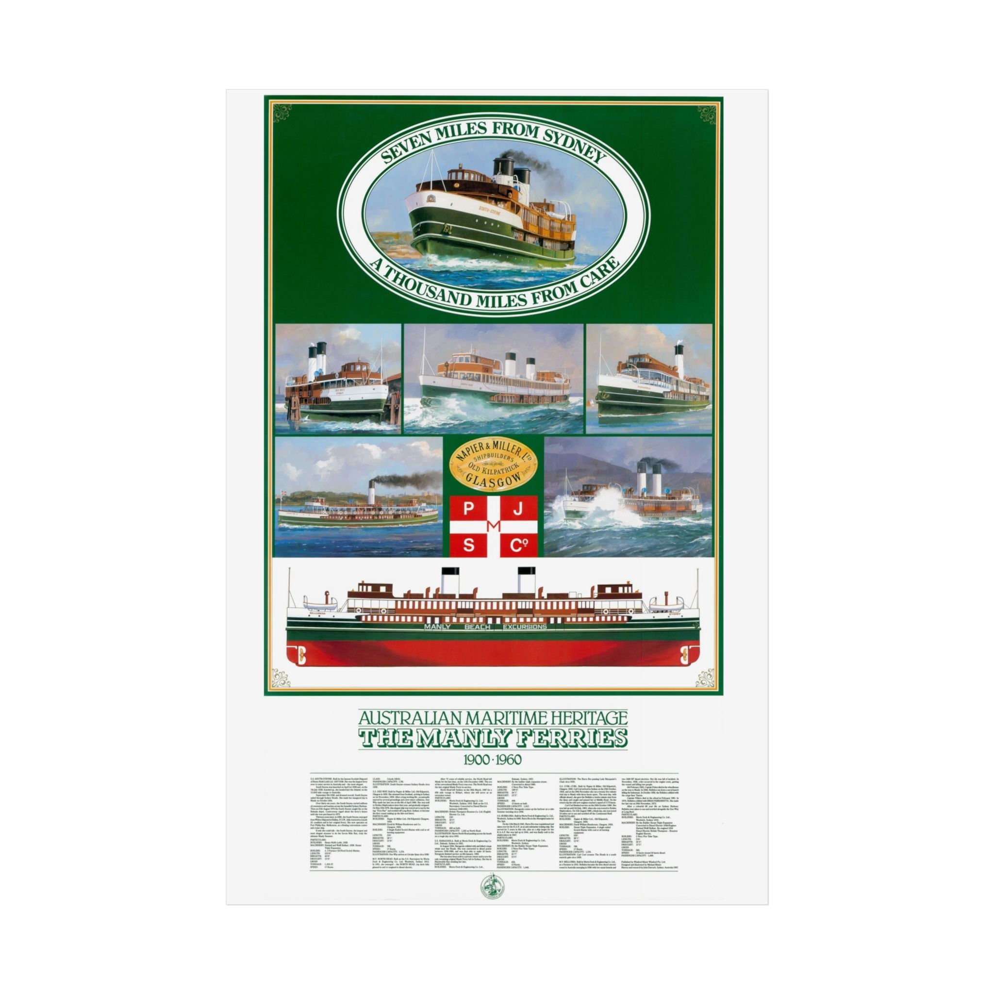 Poster Sydney Manly Ferries