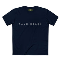 Palm Beach custom logo print Lost Manly label on Adult Staple Cotton T-Shirt Printify