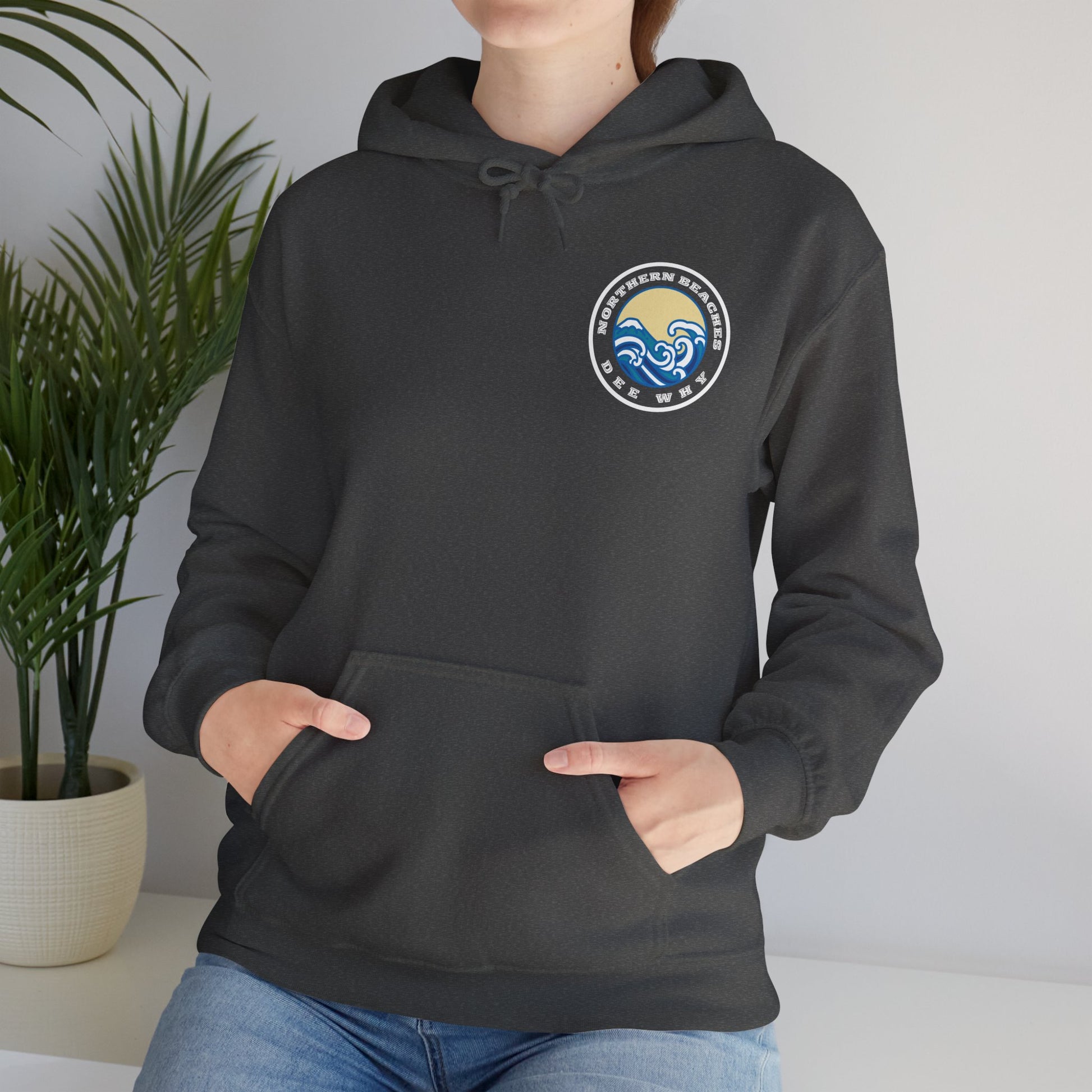 Lost Manly custom Northern Beaches Dee Why front and back logo edition Hoodie - Lost Manly Shop