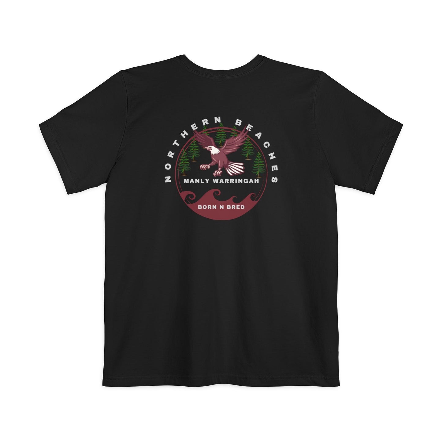 Manly Warringah Born n Bred Unisex Pocket T-shirt Printify