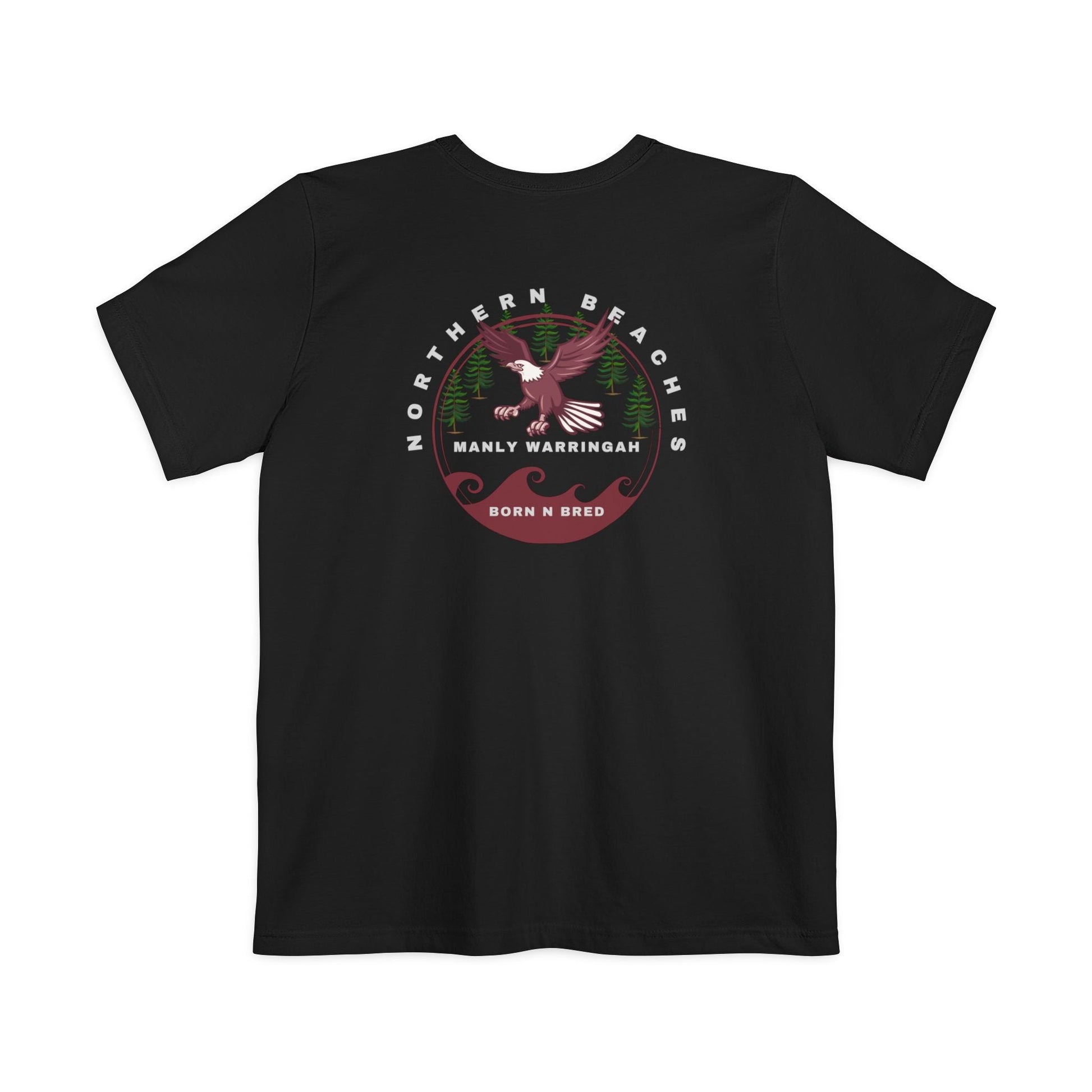 Manly Warringah Born n Bred Unisex Pocket T-shirt Printify