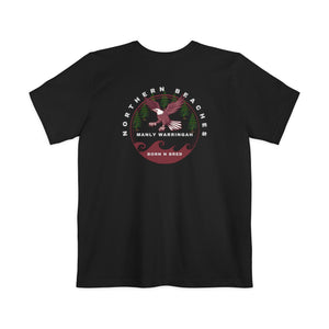 Manly Warringah Born n Bred Unisex Pocket T-shirt Printify