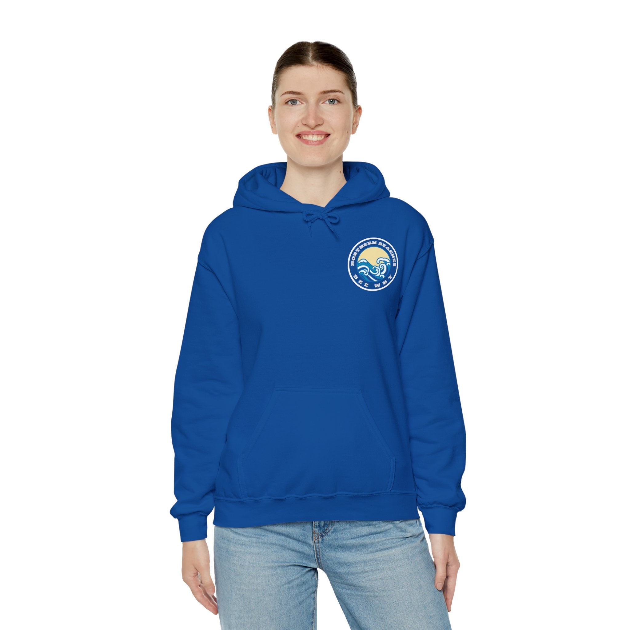 Hoodie custom logo front back Northern Beaches Dee Why 
