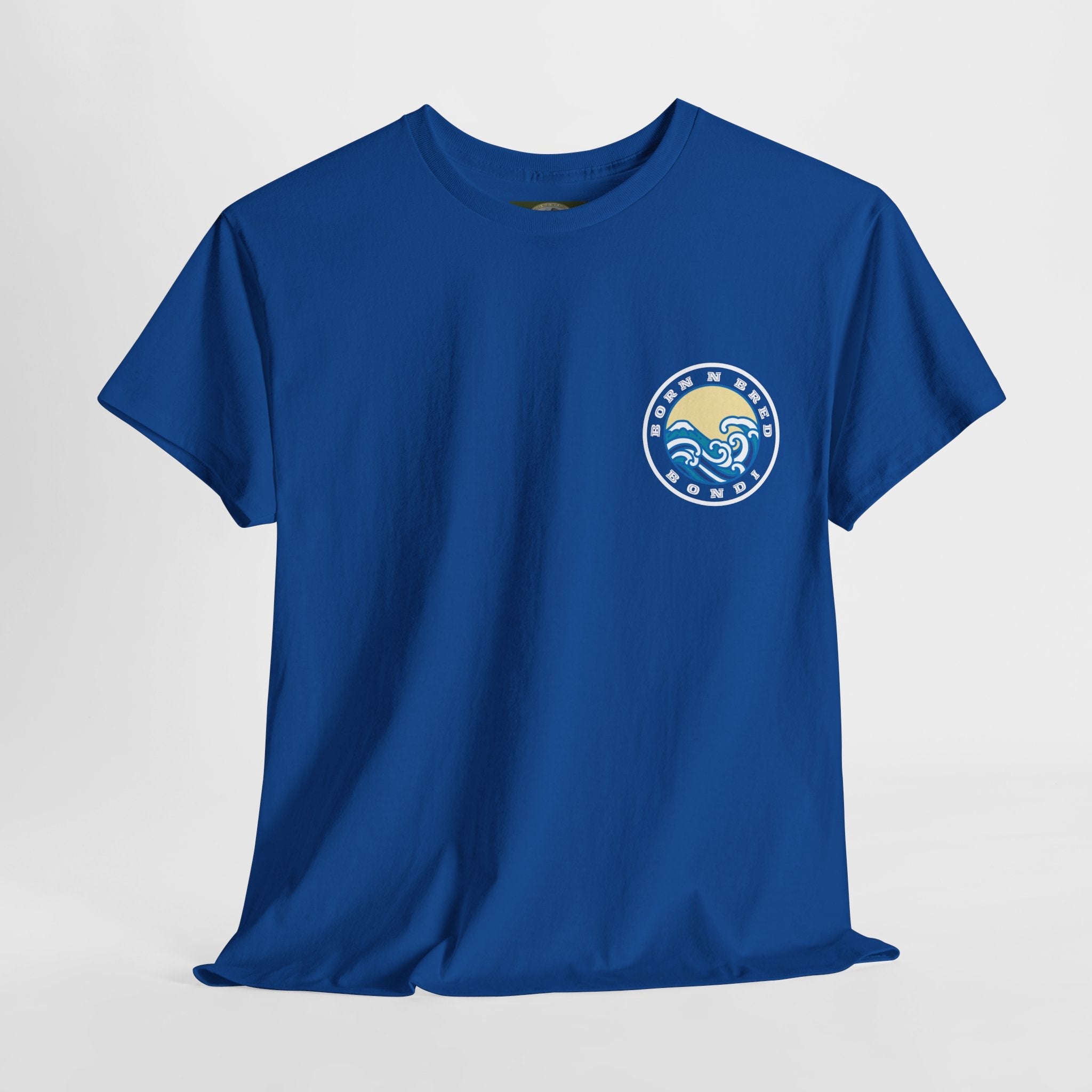 Heavy Cotton T-Shirt with free Canva custom designed logo front and back 