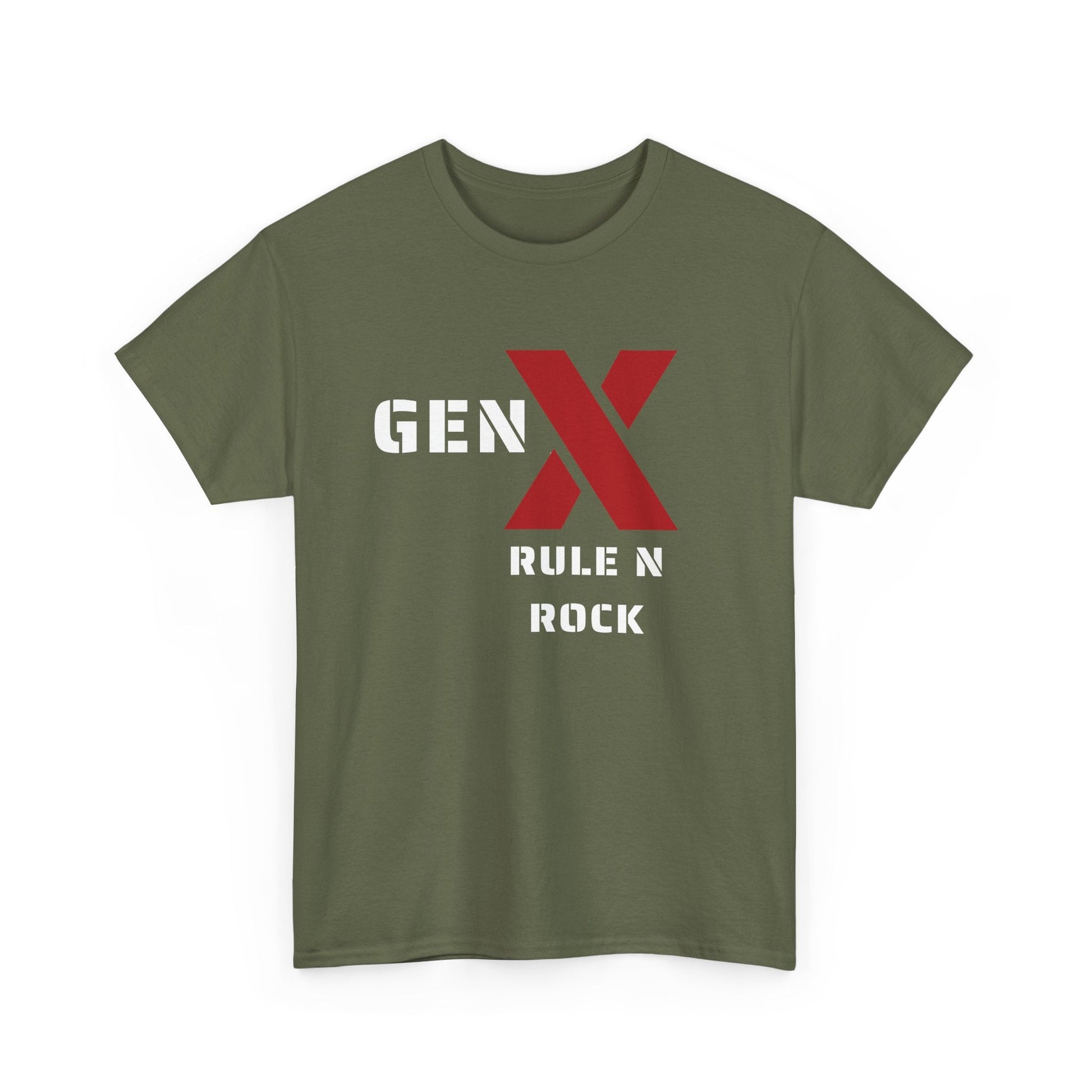 Gen X Rule N Rock Unisex Tee - Vintage Style Music T-Shirt, Casual Wear, Gift for Gen X, Music Lovers, Nostalgia Apparel 