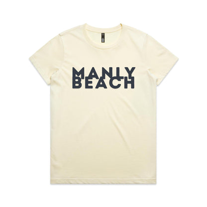 Lost Manly custom logo Manly Beach edition AS Colour Women's Maple Tee - Lost Manly Shop