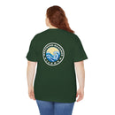 Heavy Cotton T-Shirt with free Canva custom designed logo front and back 