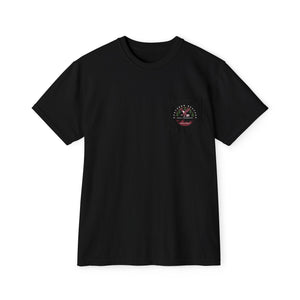 "The Westwood" Northern Beaches custom logo on front and back Pocket T-Shirt - Vintage Style for Beach Lovers Printify