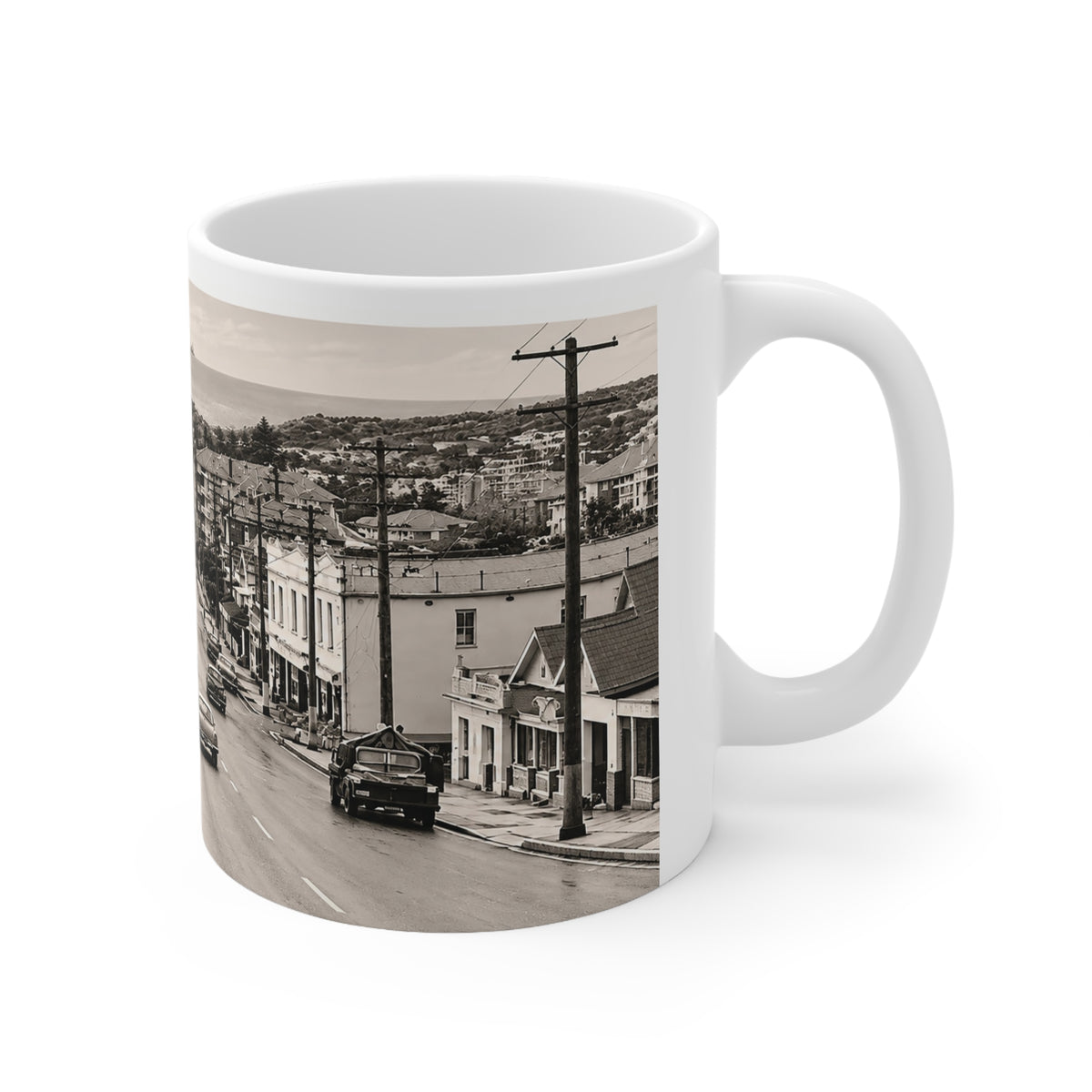 Sindens Tyre Man 1950-60s Manly Mug – Mugs of Nostalgia | Vintage Manly Ceramic Mug