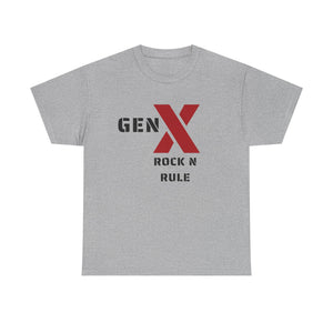 Gen X Rock N Rule Unisex Tee - Vintage Style Music T-Shirt, Casual Wear, Gift for Gen X, Music Lovers, Nostalgia Apparel 