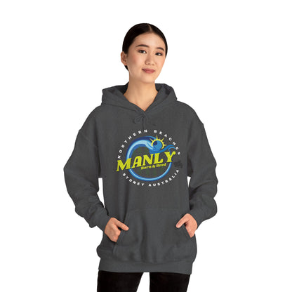 Lost Manly custom logo Manly Beach Surf Hoodie – Sydney Australia Vintage Surf Crest Hoodie - Lost Manly Shop