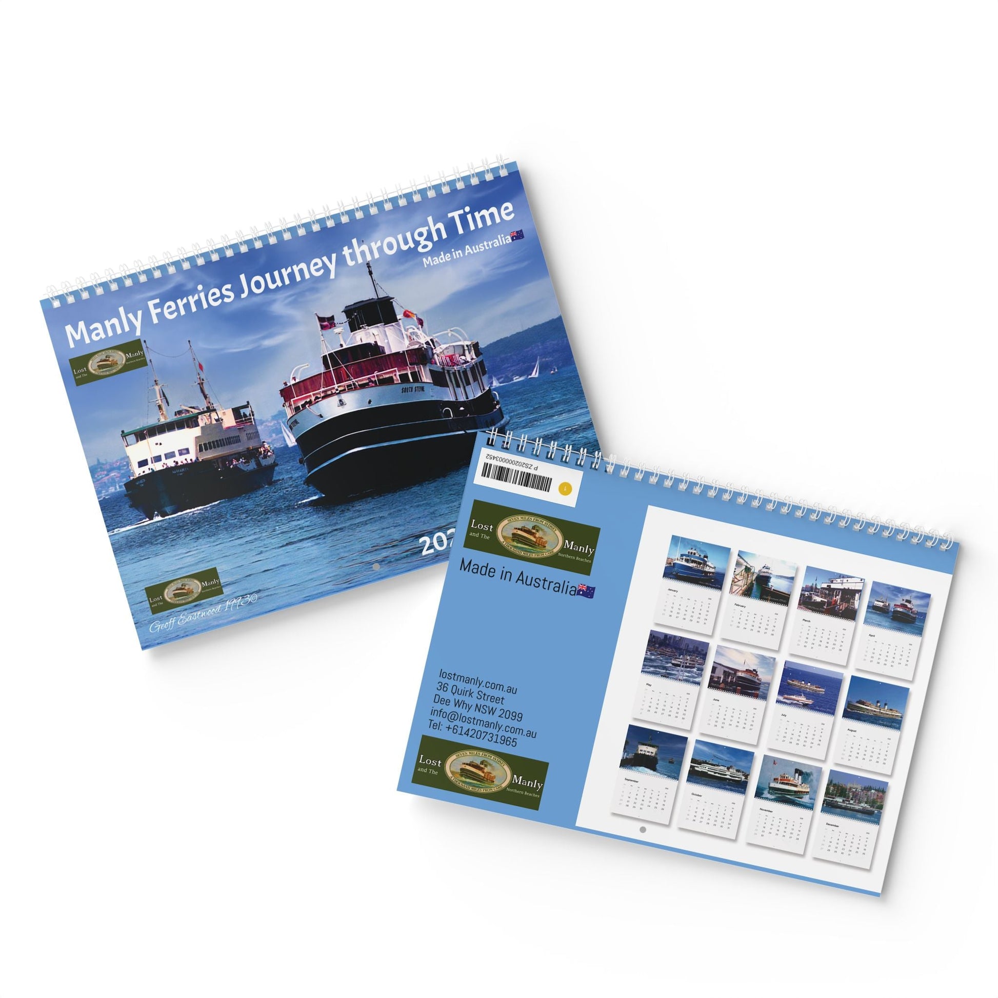 Manly Ferries Journey Through Time 2026 Wall Calendar 