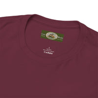 Heavy Cotton T-Shirt with free Canva custom designed logo front and back 