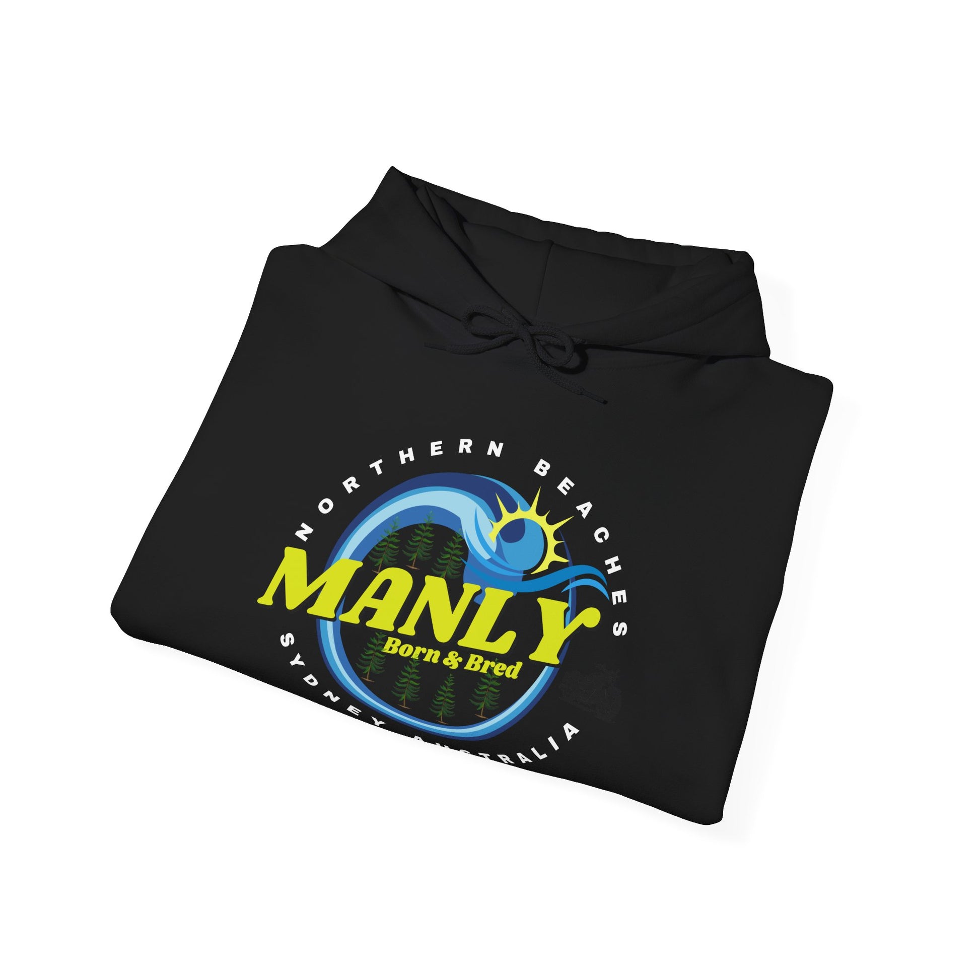 Lost Manly custom logo Manly Beach Surf Hoodie – Sydney Australia Vintage Surf Crest Hoodie - Lost Manly Shop