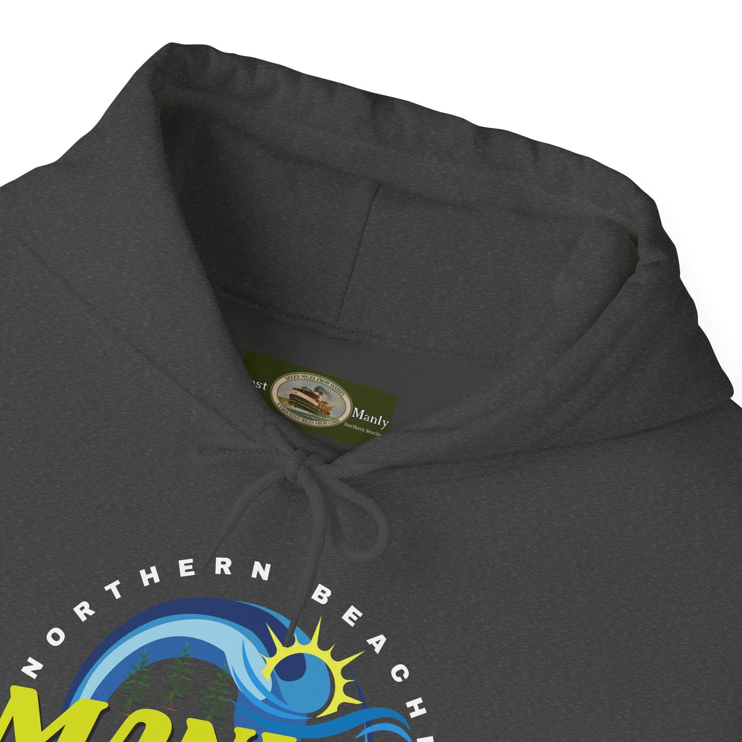 Lost Manly custom logo Manly Beach Surf Hoodie – Sydney Australia Vintage Surf Crest Hoodie - Lost Manly Shop