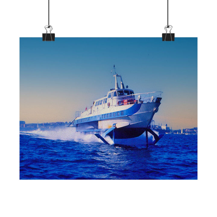 Curl Curl Hydrofoil 1970s Vintage  Poster Vibrant Matte Horizontal Poster, Wall Art, Home Decor 