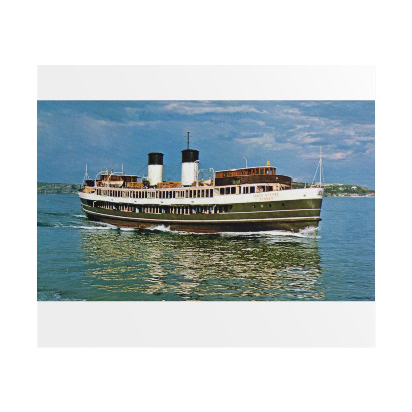 South Steyne Colour Poster - Nautical Wall Art, Coastal Decor, Beach House Print, Gift for Sailors, Age Spots Included 