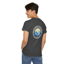 Heavy Cotton T-Shirt with free Canva custom designed logo front and back 