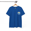 Heavy Cotton T-Shirt with free Canva custom designed logo front and back 