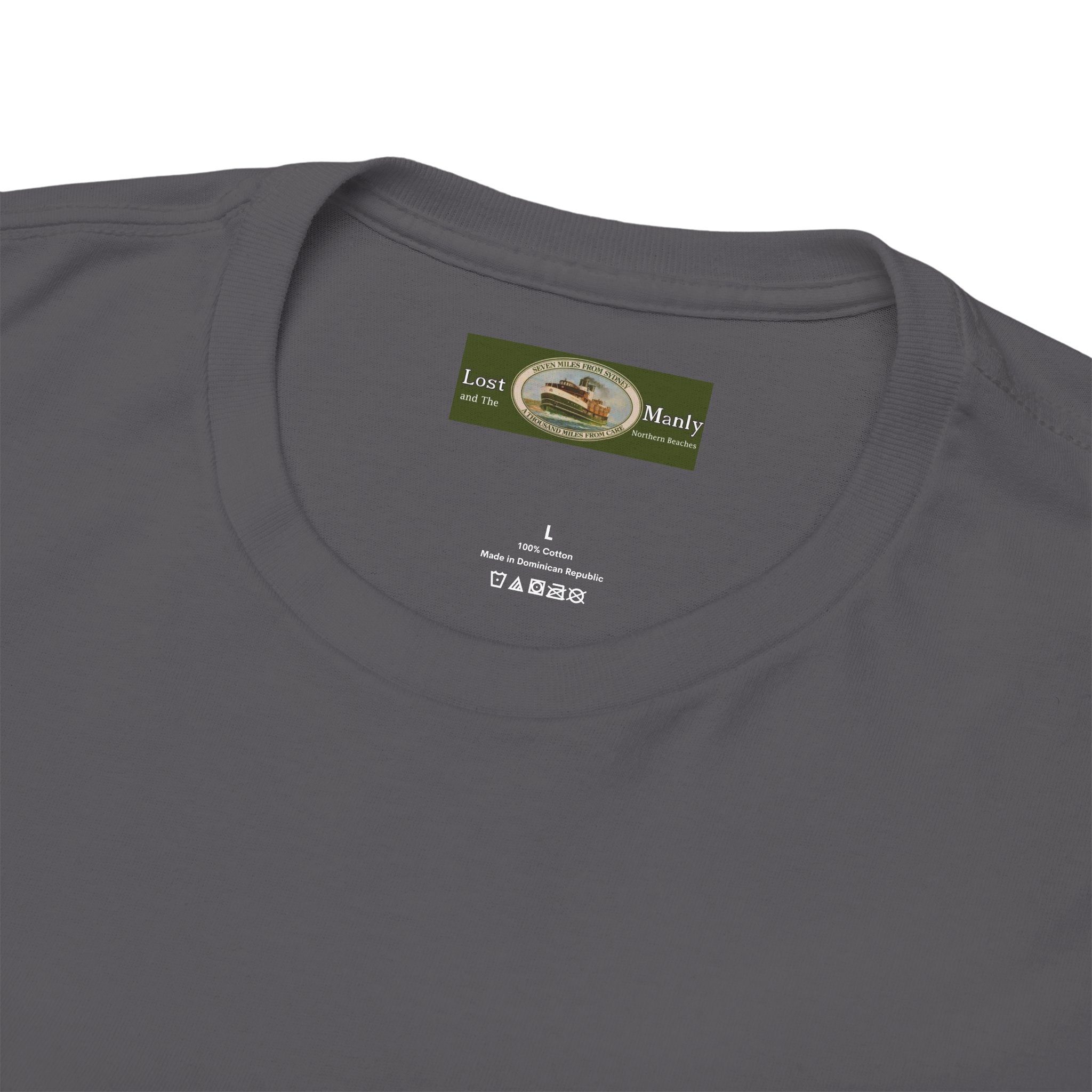 Heavy Cotton T-Shirt with free Canva custom designed logo front and back 