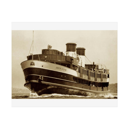 South Steyne Maiden Voyage 1938 Vintage Maritime Unframed Poster - Nautical Home Decor 