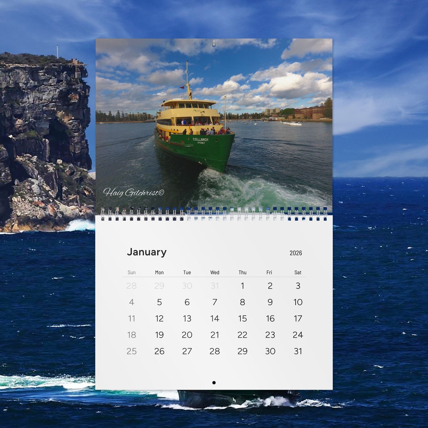Seven Miles from Sydney Manly Ferry Memories Wall Calendar 2026 