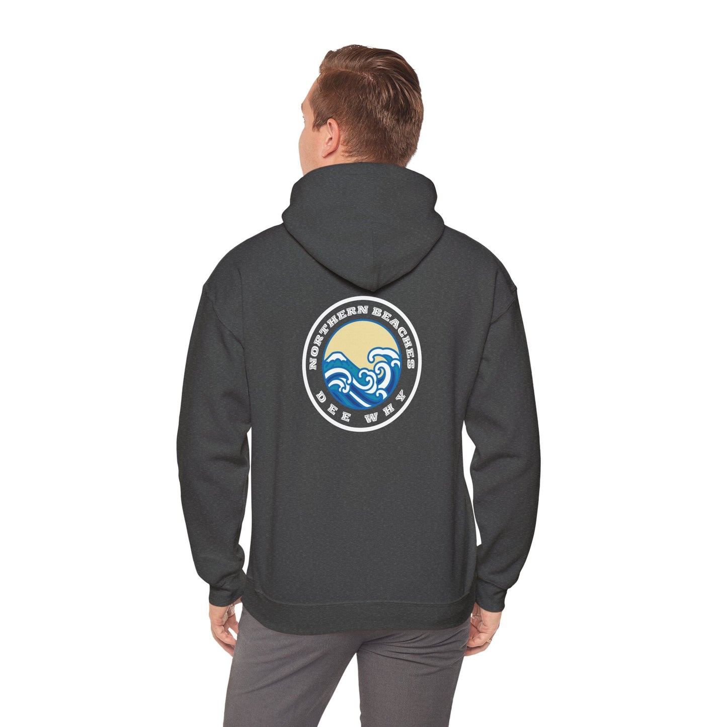 Hoodie custom logo front back Northern Beaches Dee Why 