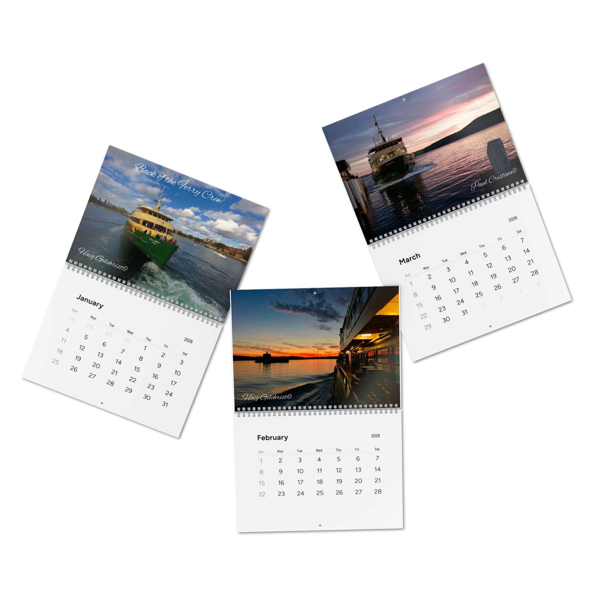 Riding the Manly Ferry Wall Calendar (2026) 