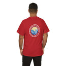 Heavy Cotton T-Shirt with free Canva custom designed logo front and back 