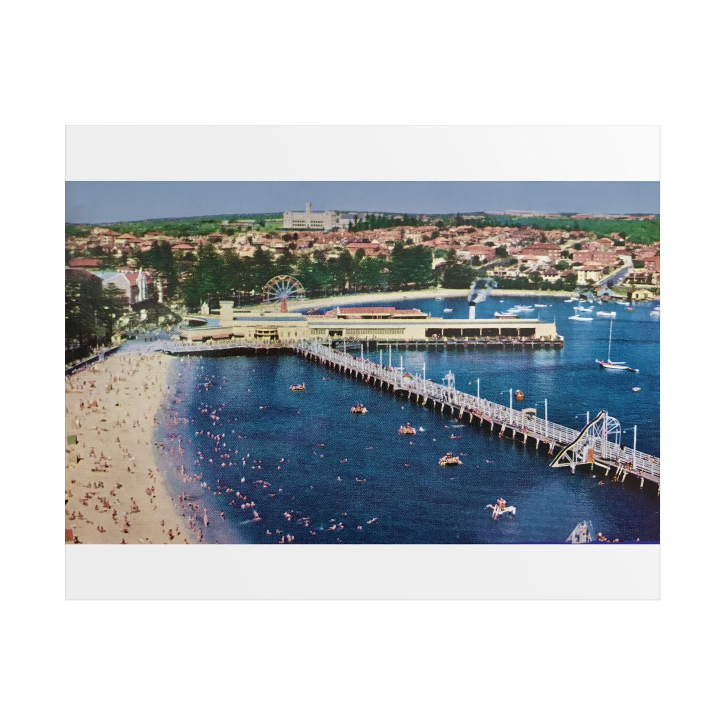 Manly Harbour Pool 1955 Vintage Poster - Lost Manly Shop